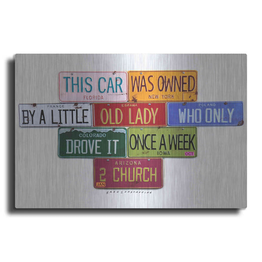 Luxe Metal Art 'Little Old Lady' by Gregory Constantine, Metal Wall Art