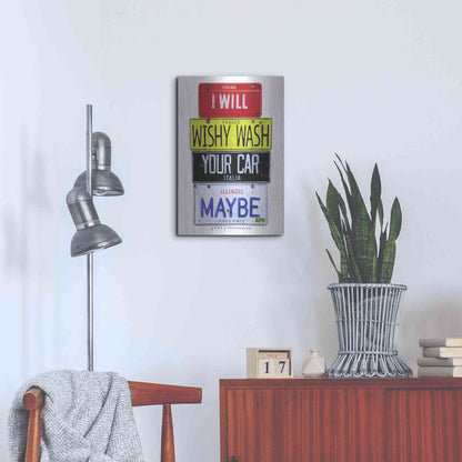 Luxe Metal Art 'Kinz Wishy Wash Your Car' by Gregory Constantine, Metal Wall Art,16x24