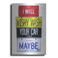 Luxe Metal Art 'Kinz Wishy Wash Your Car' by Gregory Constantine, Metal Wall Art