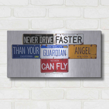 Luxe Metal Art 'Guardian Angel' by Gregory Constantine, Metal Wall Art,24x12