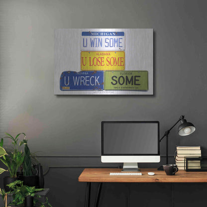 Luxe Metal Art 'Earnhardt U Wreck Some' by Gregory Constantine, Metal Wall Art,36x24