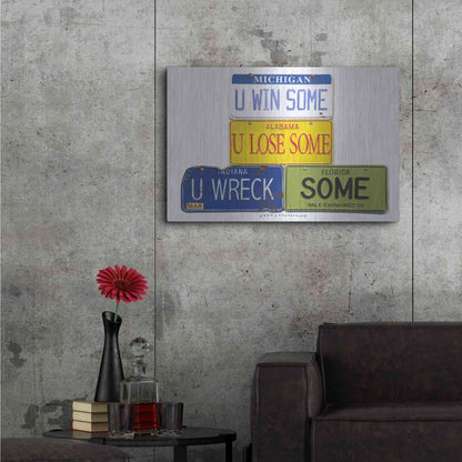 Luxe Metal Art 'Earnhardt U Wreck Some' by Gregory Constantine, Metal Wall Art,36x24