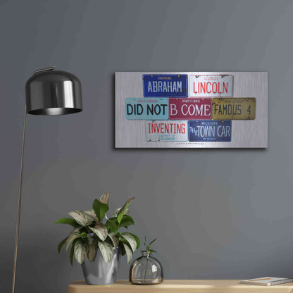 Luxe Metal Art 'Bennet Lincoln & Town Car' by Gregory Constantine, Metal Wall Art,24x12