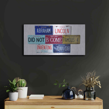 Luxe Metal Art 'Bennet Lincoln & Town Car' by Gregory Constantine, Metal Wall Art,24x12