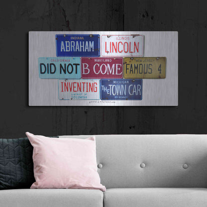 Luxe Metal Art 'Bennet Lincoln & Town Car' by Gregory Constantine, Metal Wall Art,48x24