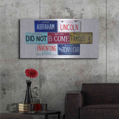 Luxe Metal Art 'Bennet Lincoln & Town Car' by Gregory Constantine, Metal Wall Art,48x24