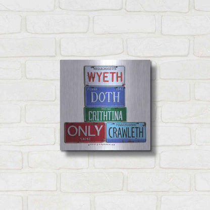 Luxe Metal Art 'Wyeth Chrithtina' by Gregory Constantine, Metal Wall Art,12x12