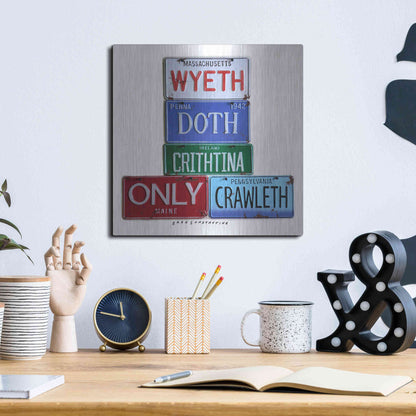 Luxe Metal Art 'Wyeth Chrithtina' by Gregory Constantine, Metal Wall Art,12x12