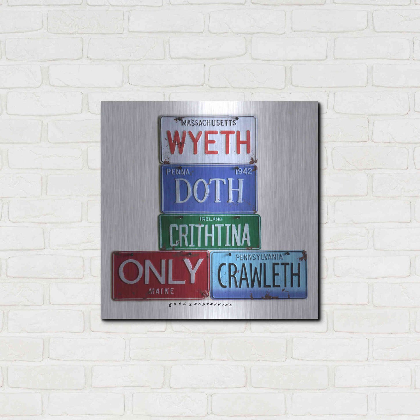 Luxe Metal Art 'Wyeth Chrithtina' by Gregory Constantine, Metal Wall Art,24x24