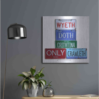 Luxe Metal Art 'Wyeth Chrithtina' by Gregory Constantine, Metal Wall Art,24x24