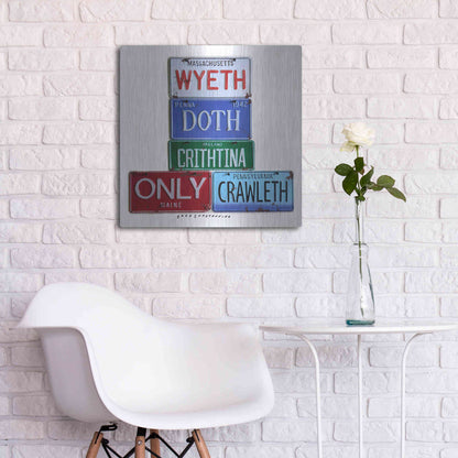 Luxe Metal Art 'Wyeth Chrithtina' by Gregory Constantine, Metal Wall Art,24x24