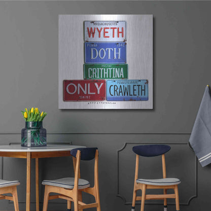 Luxe Metal Art 'Wyeth Chrithtina' by Gregory Constantine, Metal Wall Art,36x36