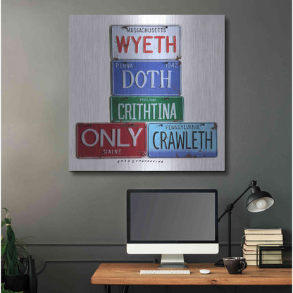 Luxe Metal Art 'Wyeth Chrithtina' by Gregory Constantine, Metal Wall Art,36x36