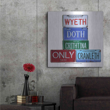 Luxe Metal Art 'Wyeth Chrithtina' by Gregory Constantine, Metal Wall Art,36x36