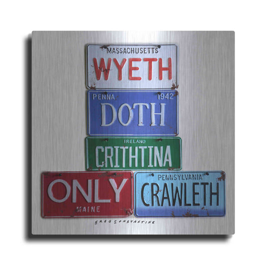 Luxe Metal Art 'Wyeth Chrithtina' by Gregory Constantine, Metal Wall Art