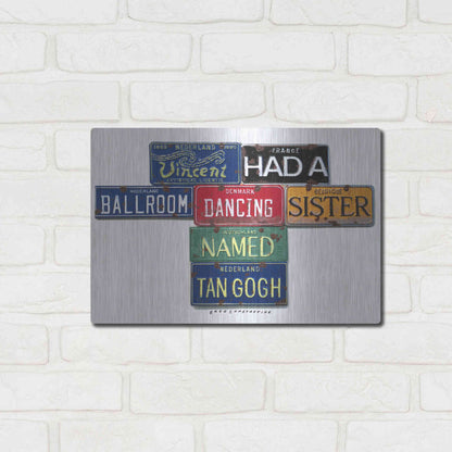 Luxe Metal Art 'Vincent Tan Gogh' by Gregory Constantine, Metal Wall Art,16x12