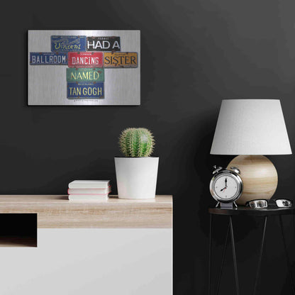 Luxe Metal Art 'Vincent Tan Gogh' by Gregory Constantine, Metal Wall Art,24x16