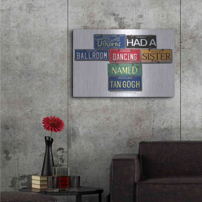 Luxe Metal Art 'Vincent Tan Gogh' by Gregory Constantine, Metal Wall Art,36x24
