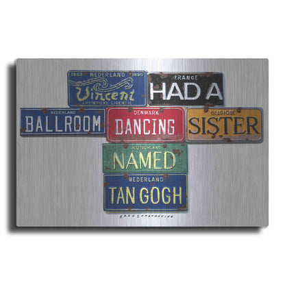 Luxe Metal Art 'Vincent Tan Gogh' by Gregory Constantine, Metal Wall Art