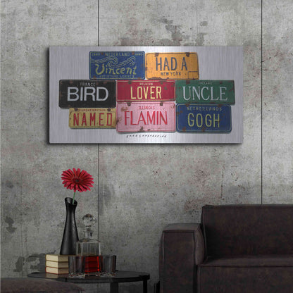 Luxe Metal Art 'Vincent Flamin Gogh' by Gregory Constantine, Metal Wall Art,48x24