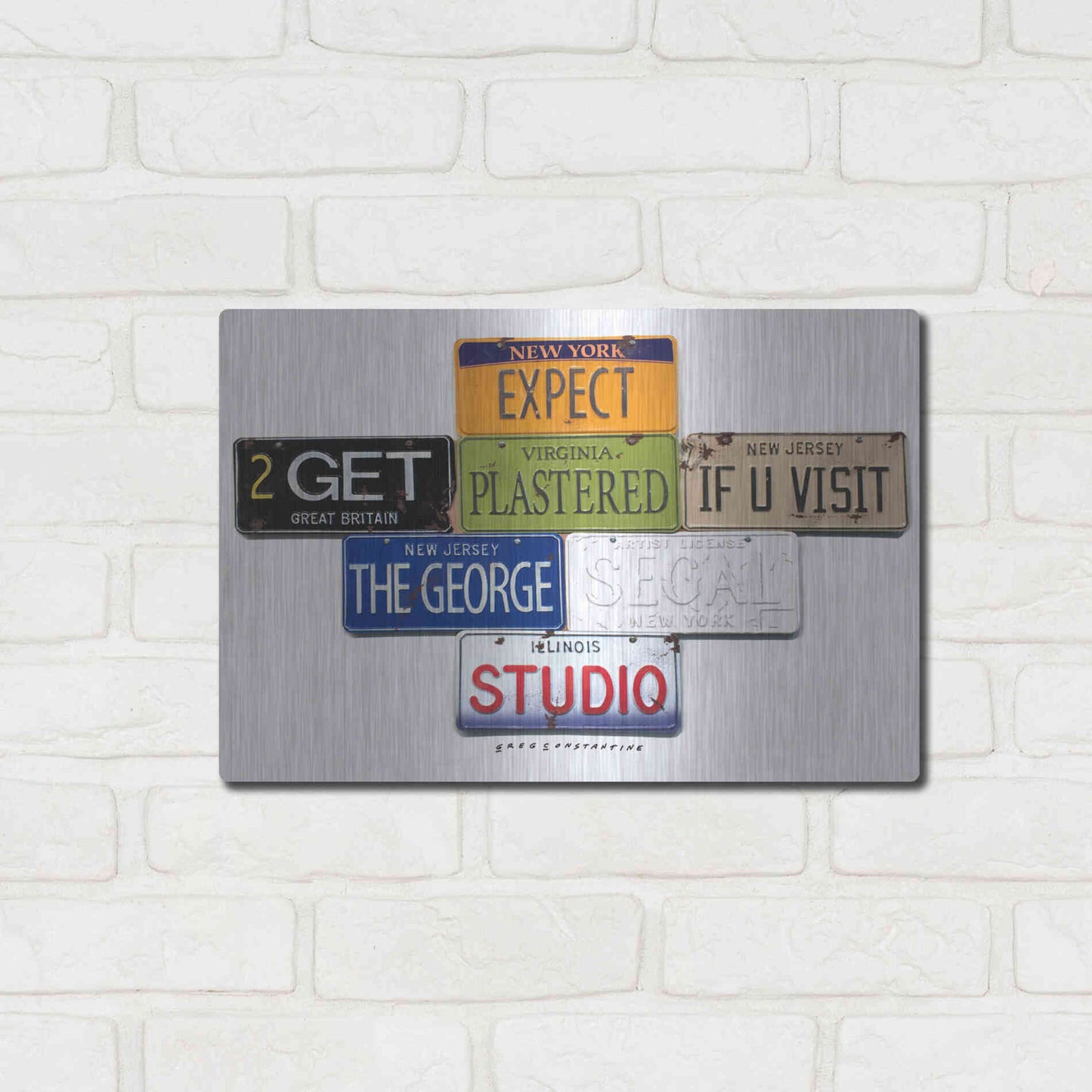 Luxe Metal Art 'Segal Studio' by Gregory Constantine, Metal Wall Art,16x12