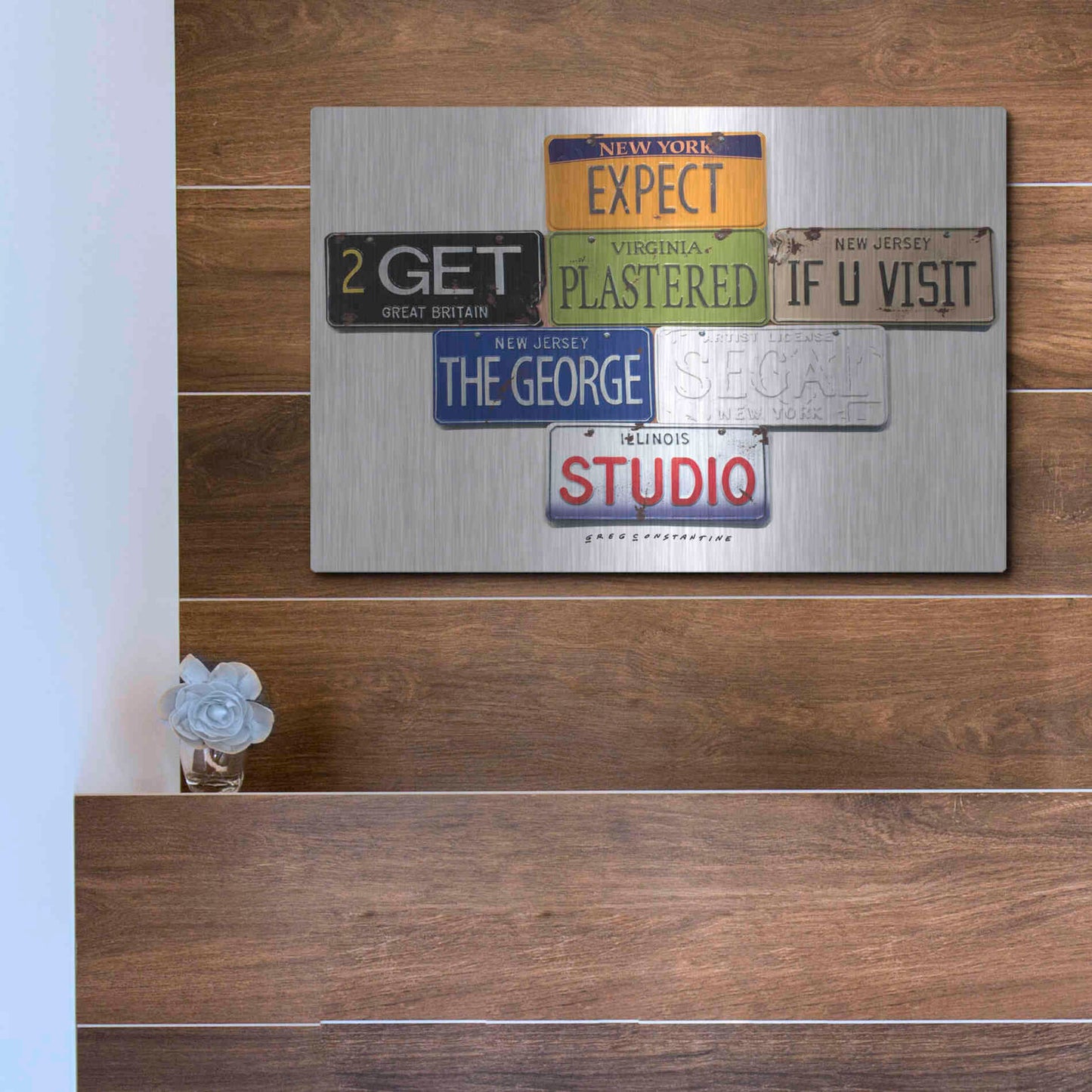 Luxe Metal Art 'Segal Studio' by Gregory Constantine, Metal Wall Art,16x12