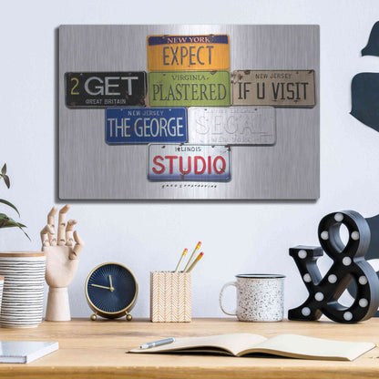 Luxe Metal Art 'Segal Studio' by Gregory Constantine, Metal Wall Art,16x12