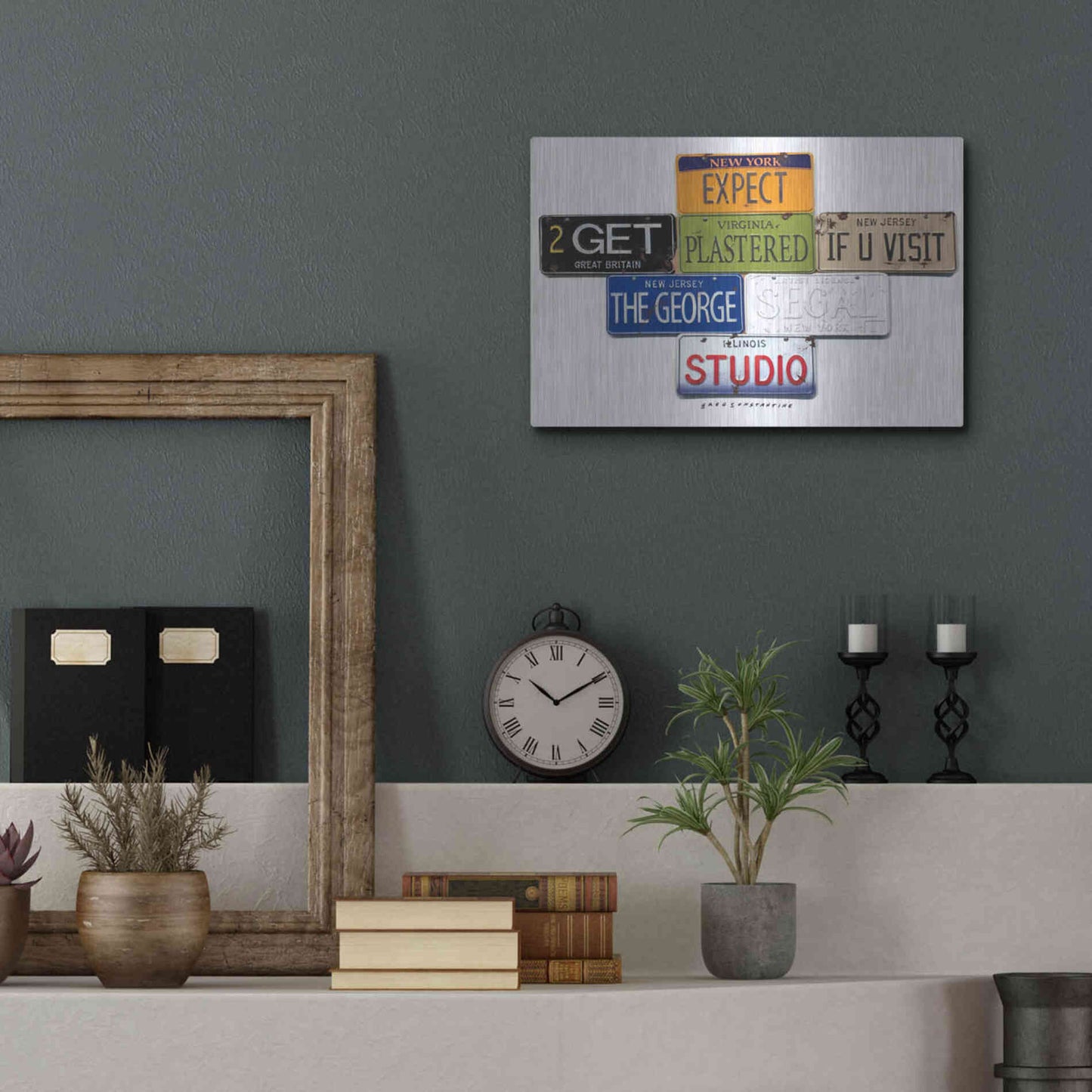 Luxe Metal Art 'Segal Studio' by Gregory Constantine, Metal Wall Art,16x12