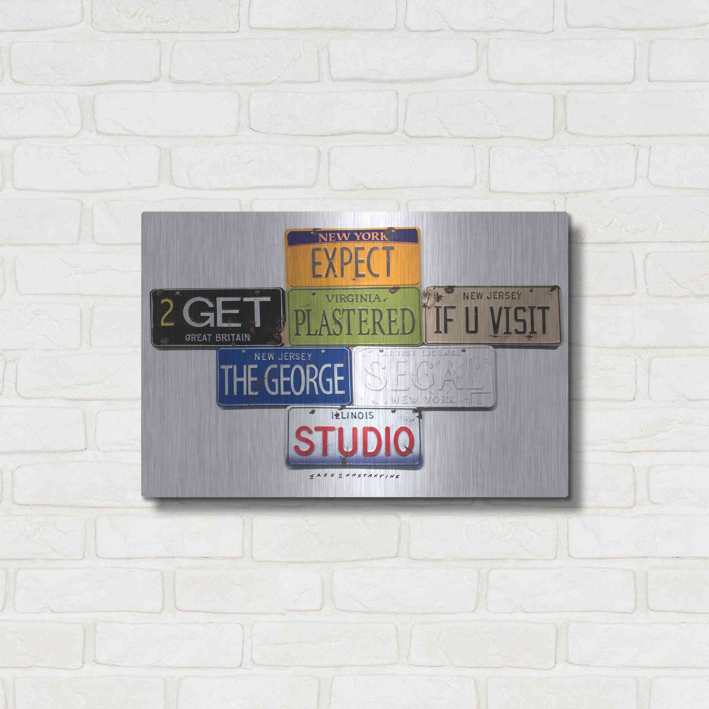 Luxe Metal Art 'Segal Studio' by Gregory Constantine, Metal Wall Art,24x16