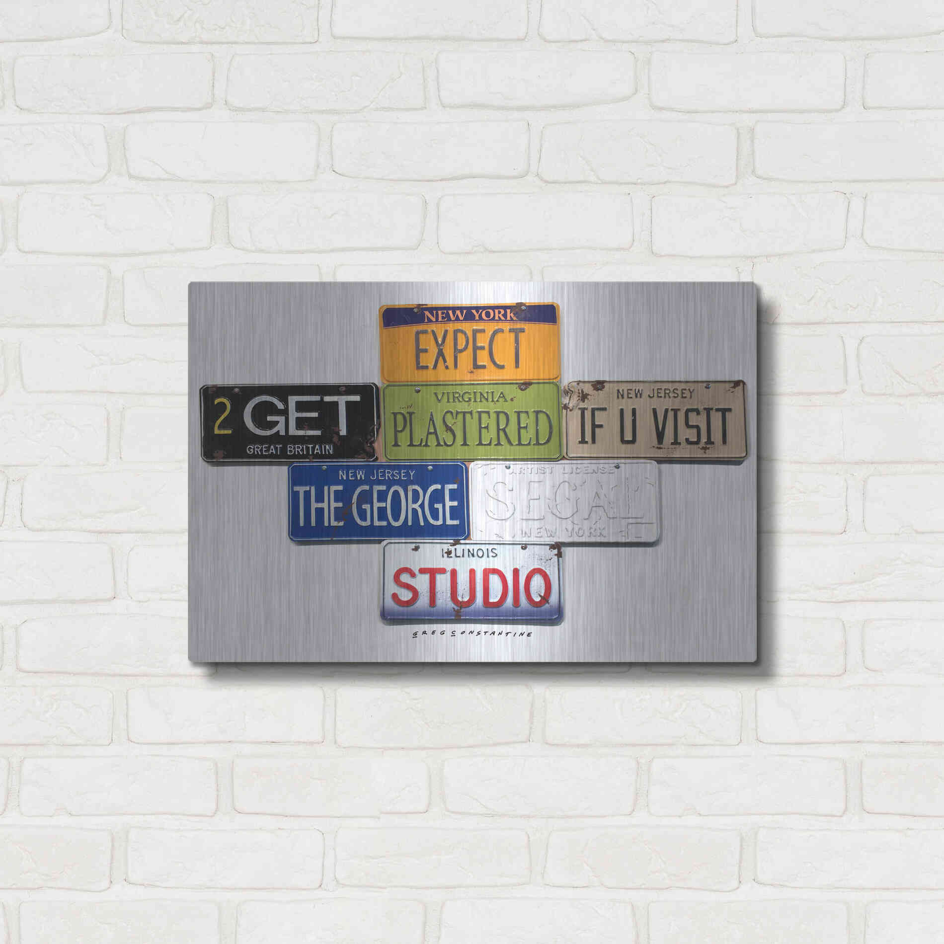 Luxe Metal Art 'Segal Studio' by Gregory Constantine, Metal Wall Art,24x16