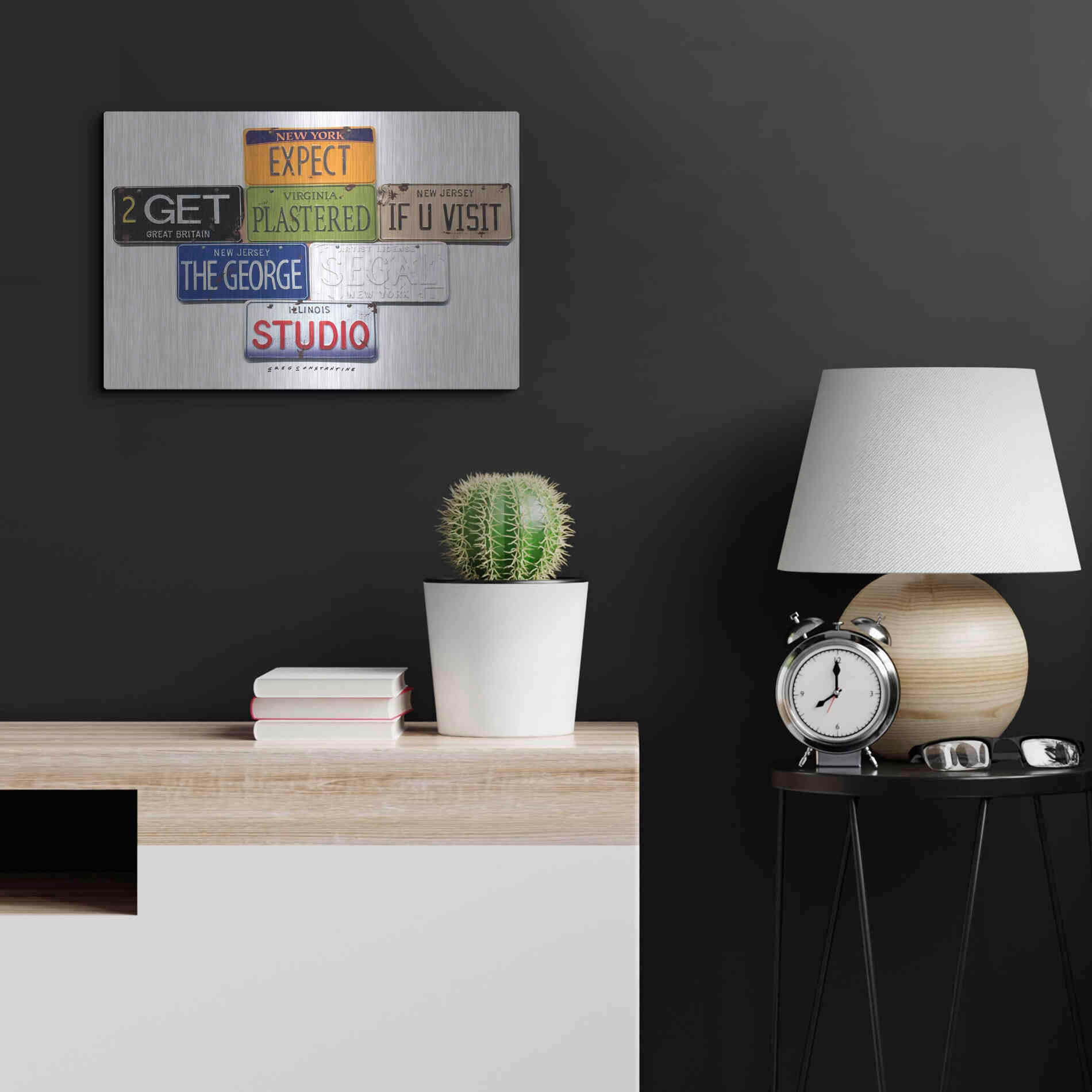 Luxe Metal Art 'Segal Studio' by Gregory Constantine, Metal Wall Art,24x16
