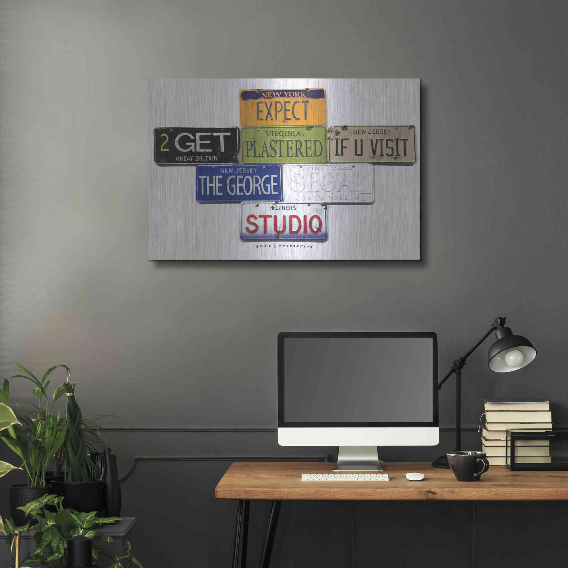 Luxe Metal Art 'Segal Studio' by Gregory Constantine, Metal Wall Art,36x24