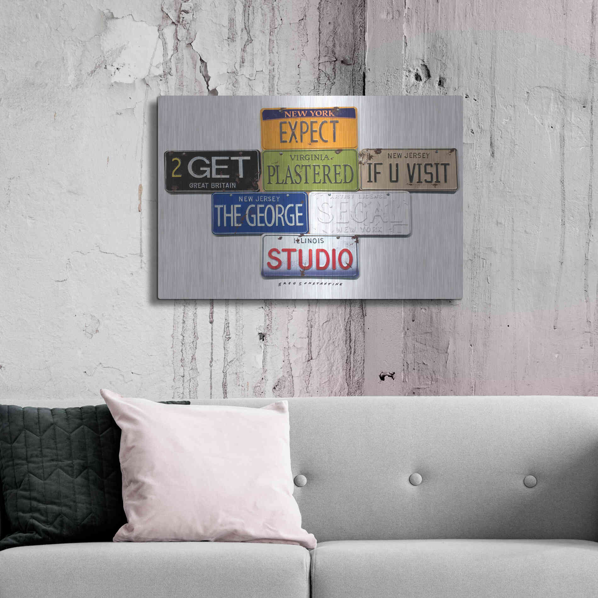 Luxe Metal Art 'Segal Studio' by Gregory Constantine, Metal Wall Art,36x24
