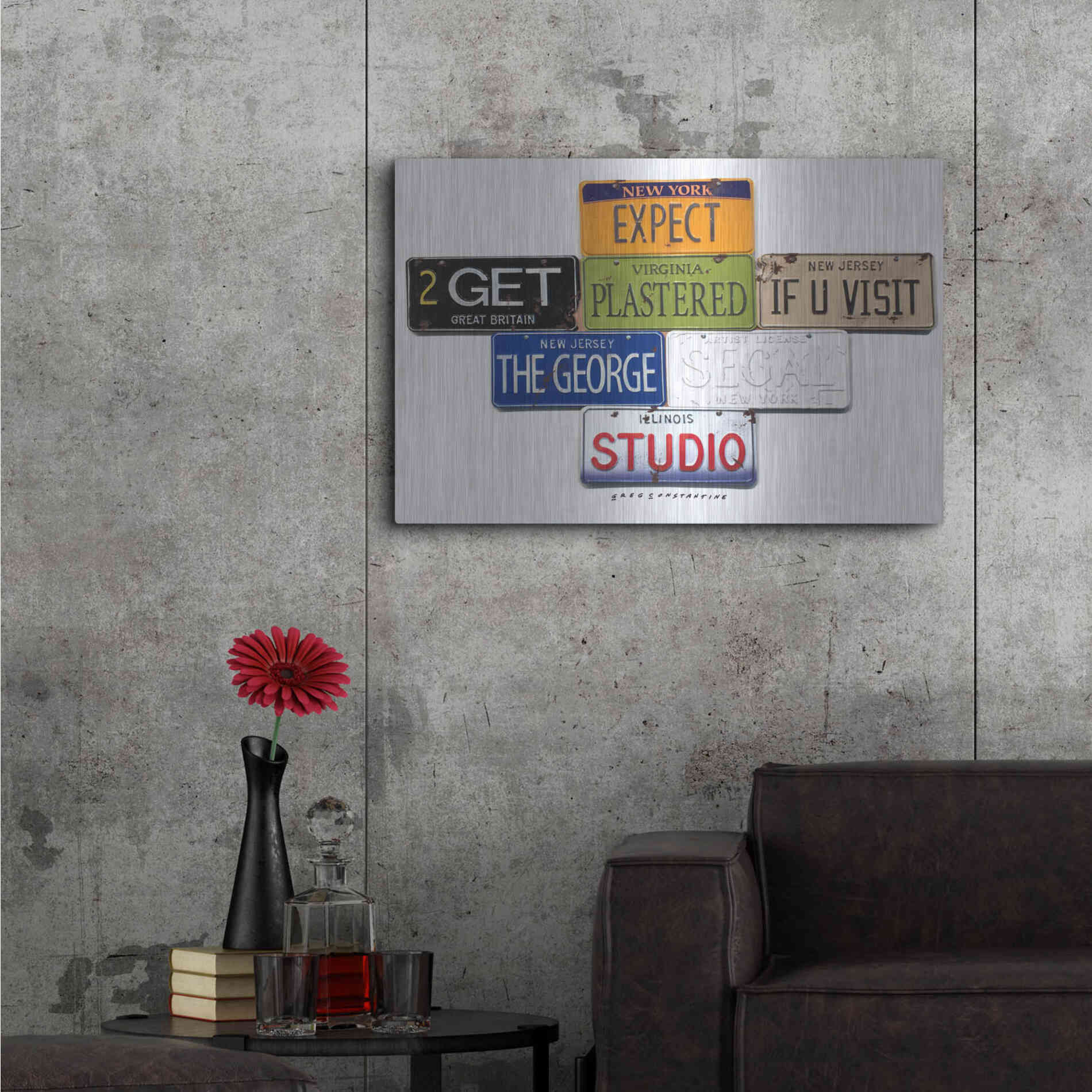 Luxe Metal Art 'Segal Studio' by Gregory Constantine, Metal Wall Art,36x24