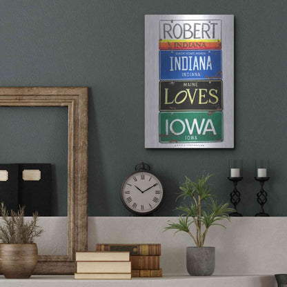 Luxe Metal Art 'Robert Indiana' by Gregory Constantine, Metal Wall Art,12x16