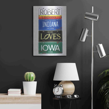 Luxe Metal Art 'Robert Indiana' by Gregory Constantine, Metal Wall Art,16x24