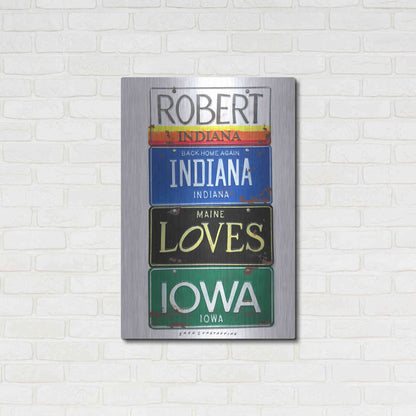 Luxe Metal Art 'Robert Indiana' by Gregory Constantine, Metal Wall Art,24x36