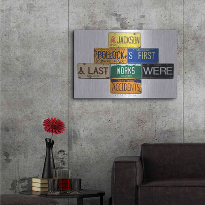 Luxe Metal Art 'Pollock Accidents' by Gregory Constantine, Metal Wall Art,36x24