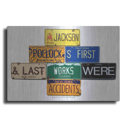Luxe Metal Art 'Pollock Accidents' by Gregory Constantine, Metal Wall Art