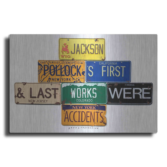 Luxe Metal Art 'Pollock Accidents' by Gregory Constantine, Metal Wall Art