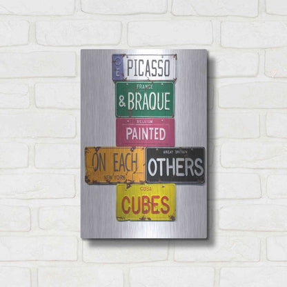 Luxe Metal Art 'Picasso & Braque' by Gregory Constantine, Metal Wall Art,12x16