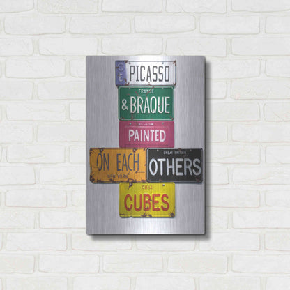 Luxe Metal Art 'Picasso & Braque' by Gregory Constantine, Metal Wall Art,16x24