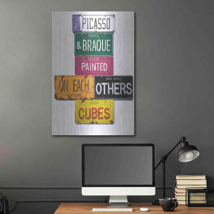 Luxe Metal Art 'Picasso & Braque' by Gregory Constantine, Metal Wall Art,24x36
