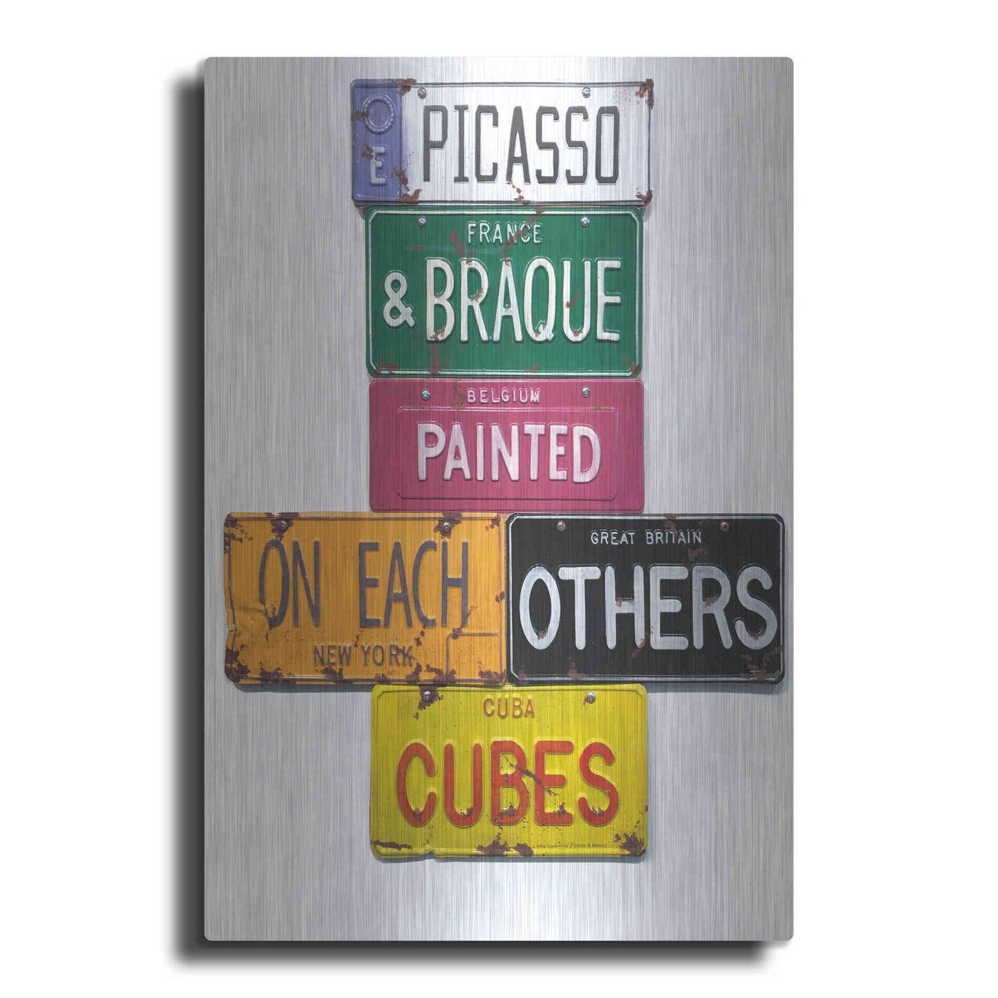 Luxe Metal Art 'Picasso & Braque' by Gregory Constantine, Metal Wall Art