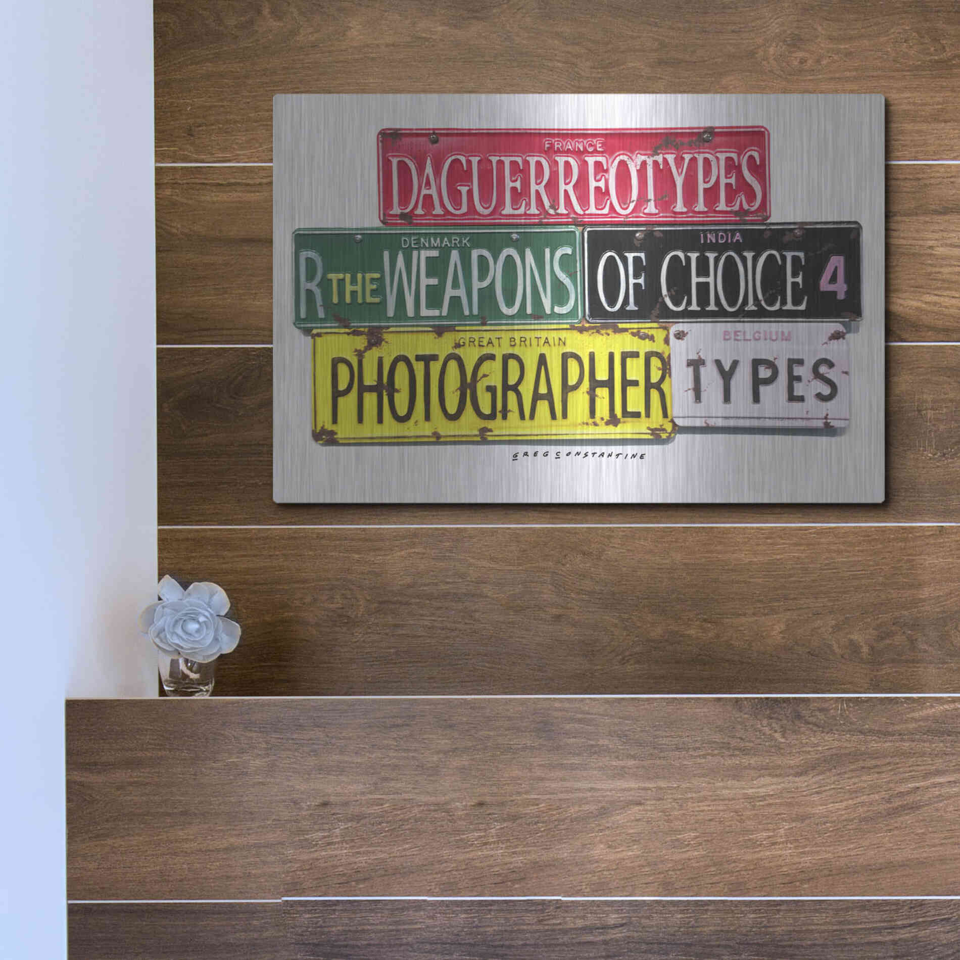 Luxe Metal Art 'Photographer' by Gregory Constantine, Metal Wall Art,16x12