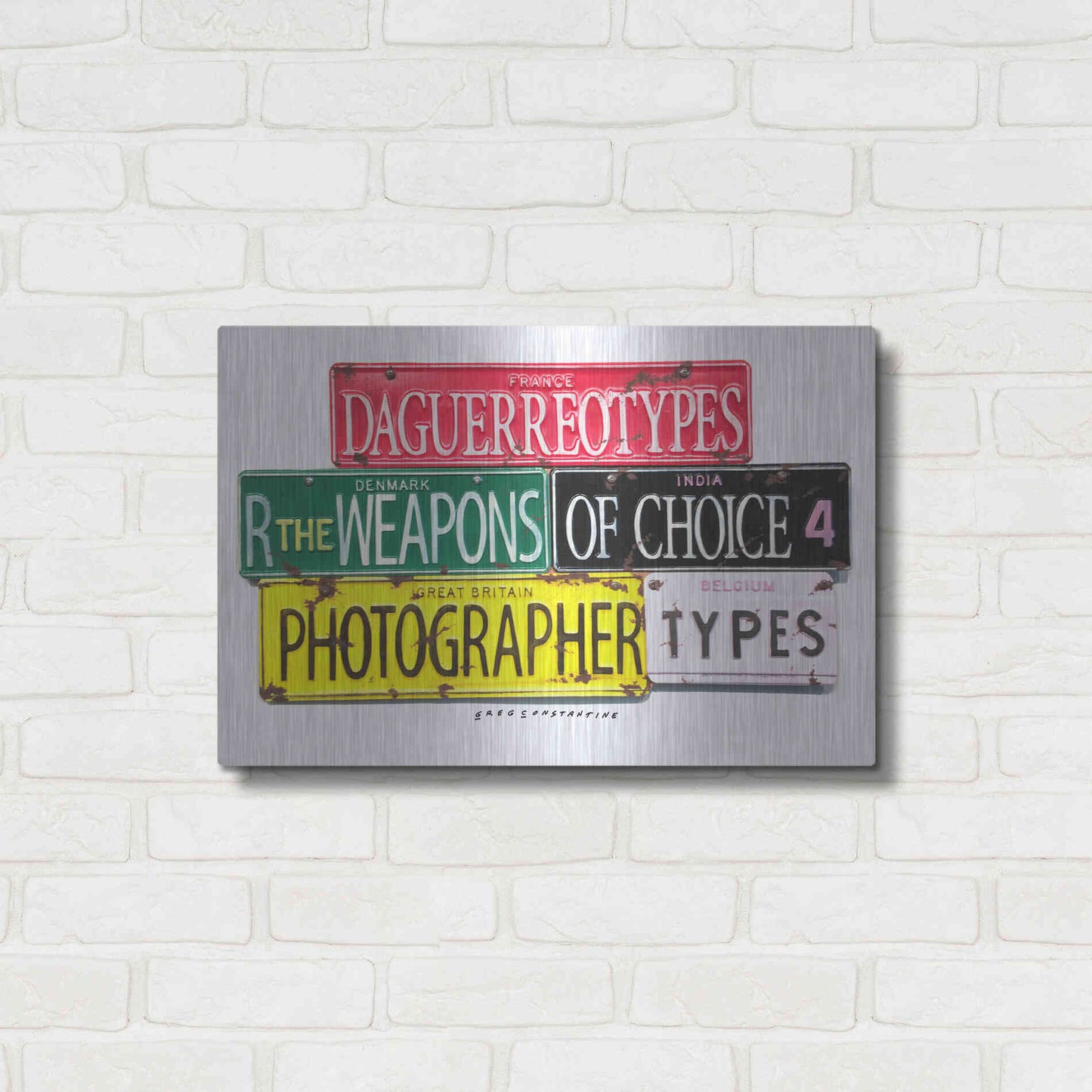 Luxe Metal Art 'Photographer' by Gregory Constantine, Metal Wall Art,24x16