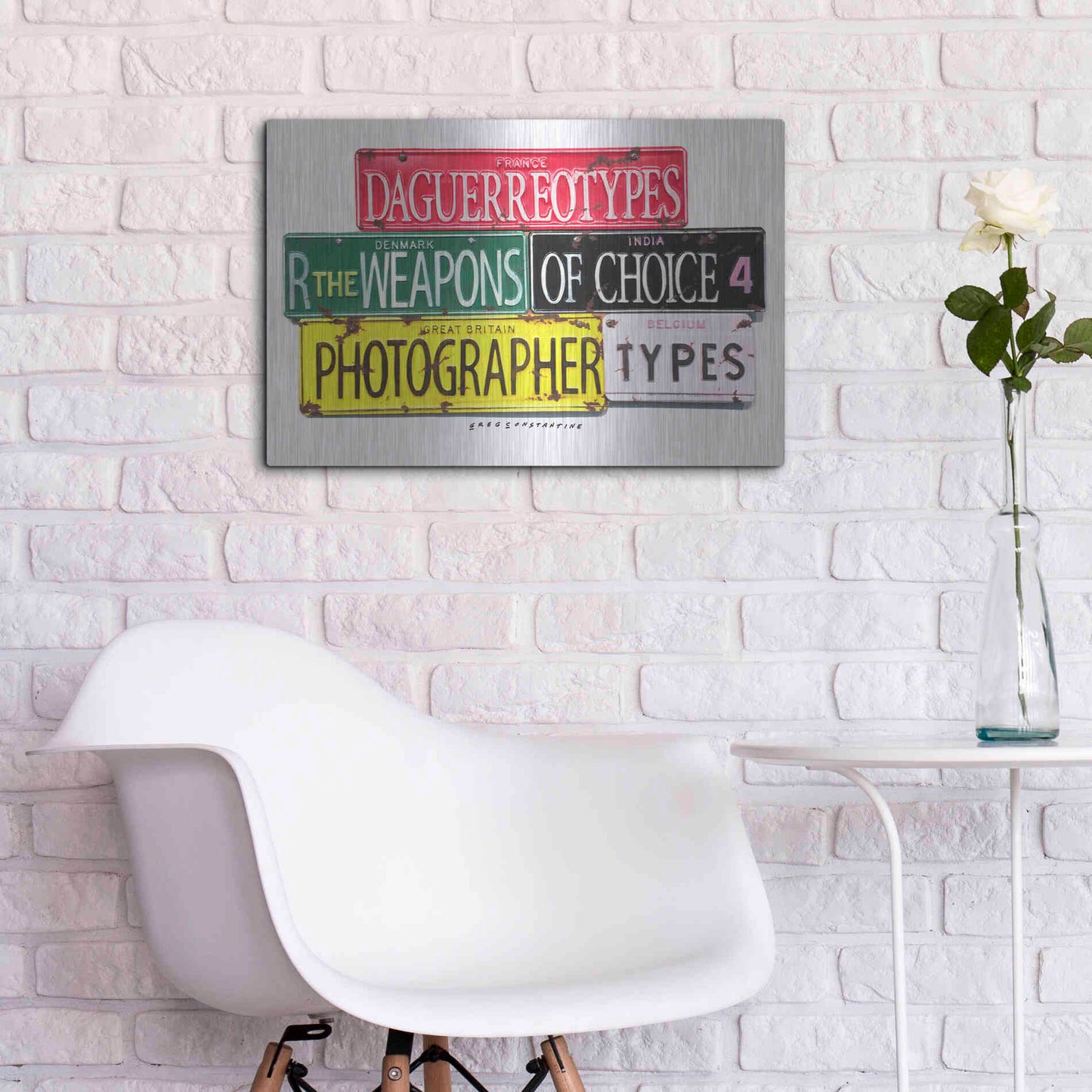 Luxe Metal Art 'Photographer' by Gregory Constantine, Metal Wall Art,24x16