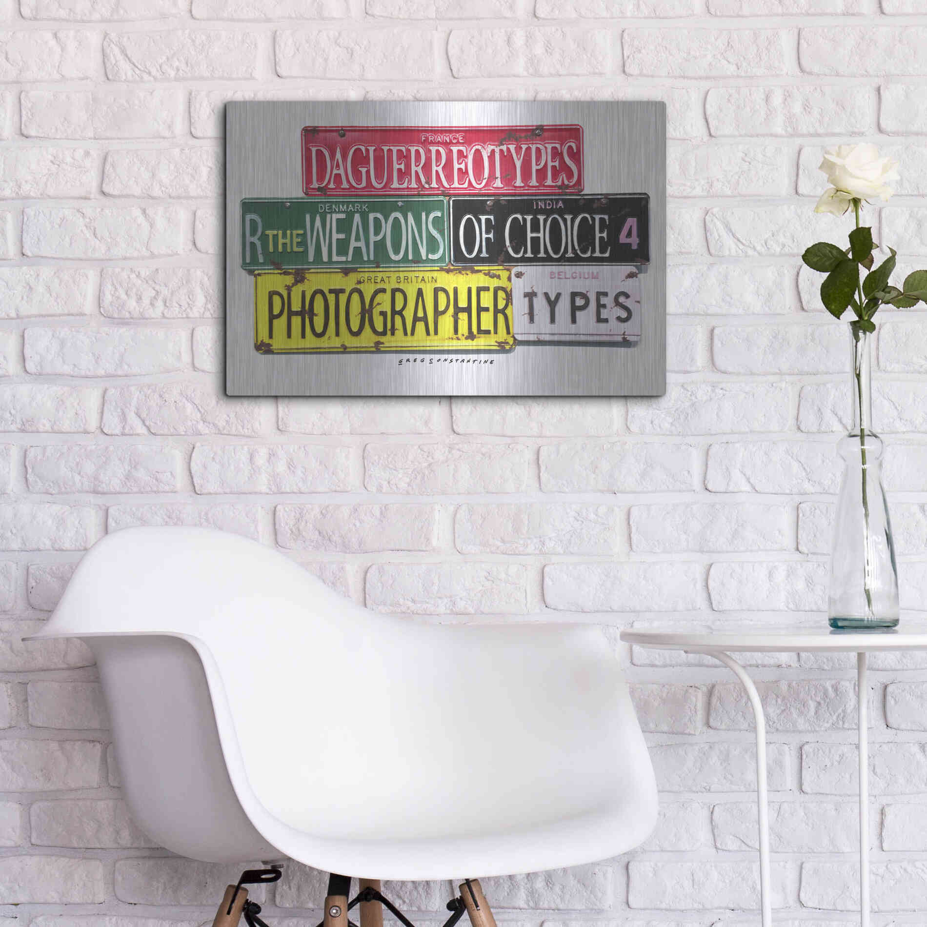Luxe Metal Art 'Photographer' by Gregory Constantine, Metal Wall Art,24x16