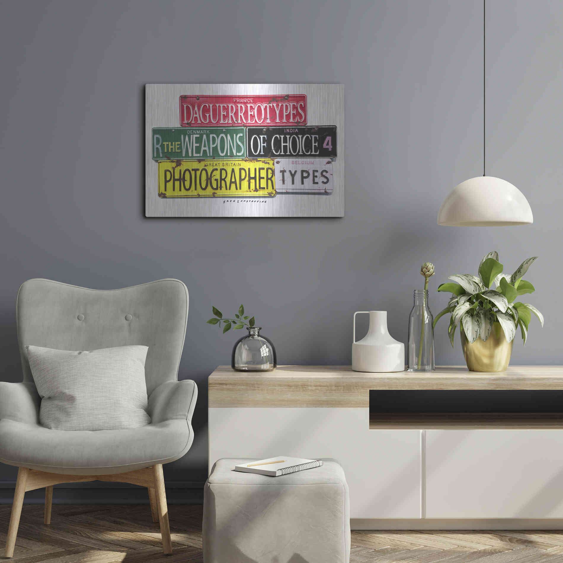 Luxe Metal Art 'Photographer' by Gregory Constantine, Metal Wall Art,24x16