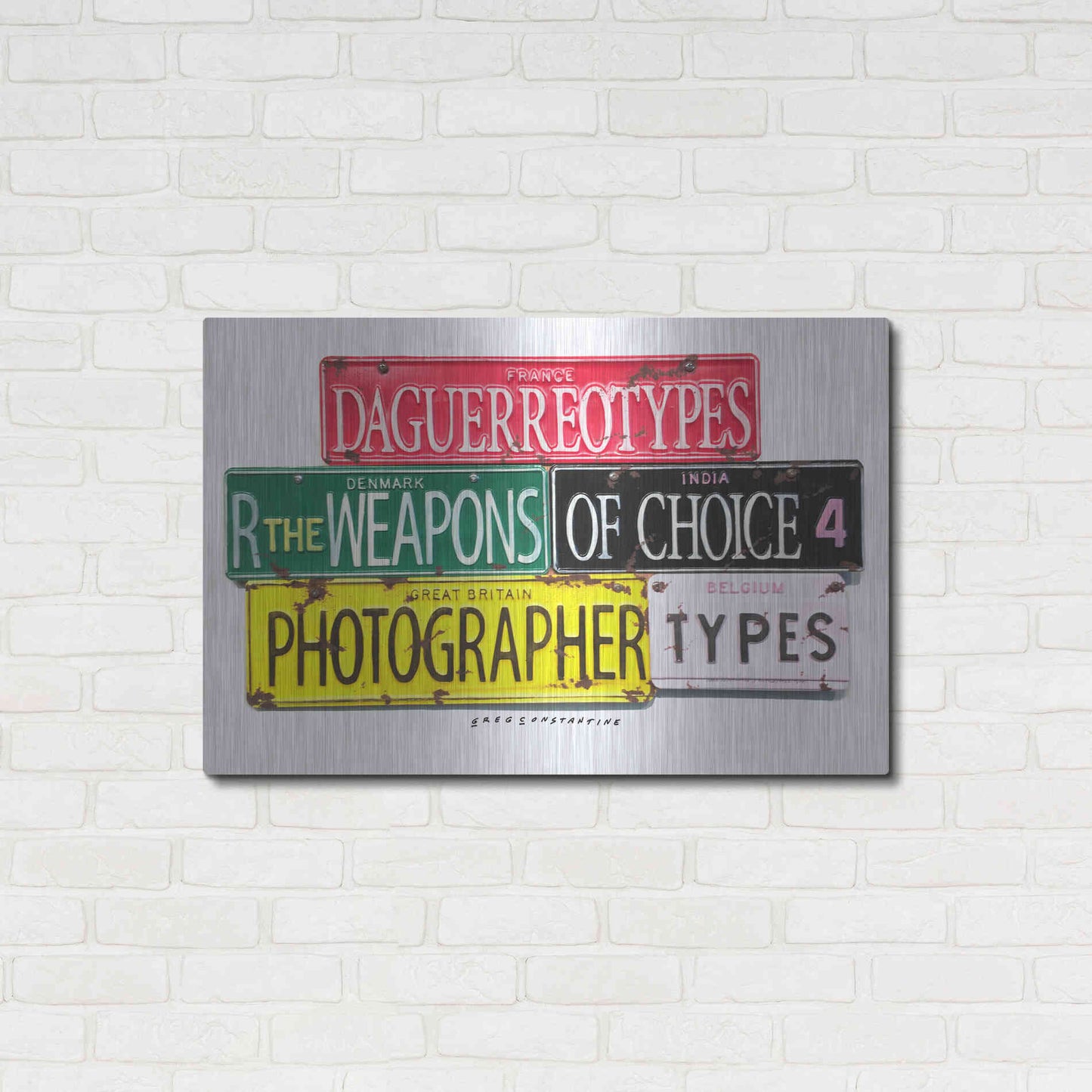 Luxe Metal Art 'Photographer' by Gregory Constantine, Metal Wall Art,36x24